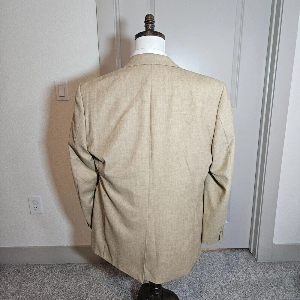 Lauren‎ Ralph Lauren Blazer Sport Coat Suit Men 43L 2-Button Beige